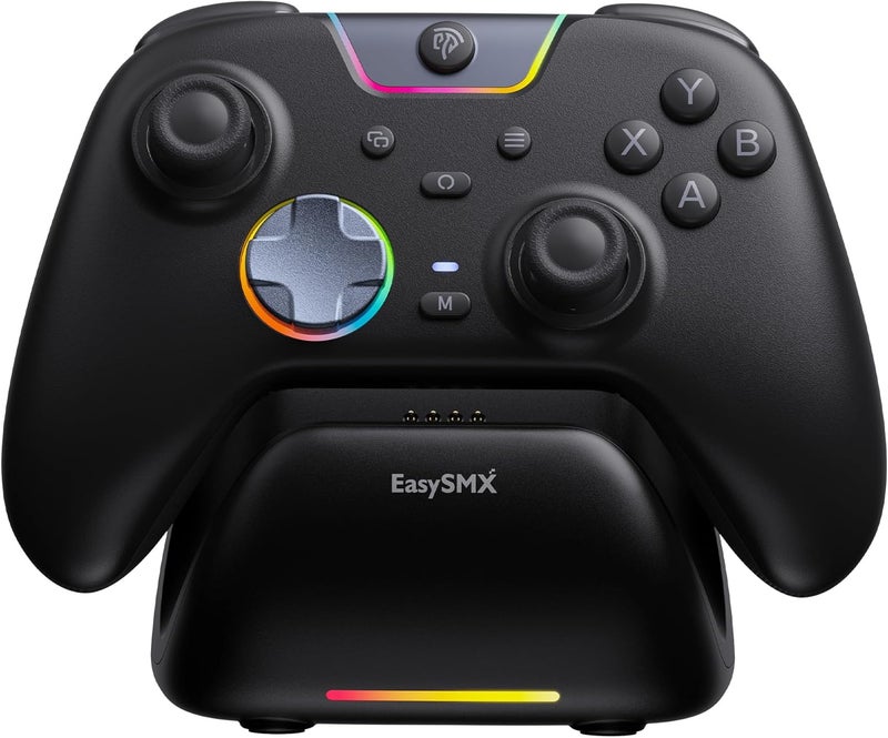 EasySMX X05Pro Controller Dock USB-C Powered Charging Stand with Receiver Storage, Anti-Slip Base, Clean Desk Setup, Premium Display for PC & Switch Gamers - Image 4