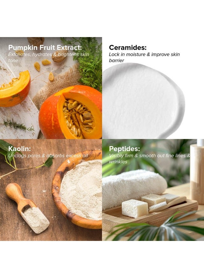 درمتلجي قناع الوجه DRMTLGY بإنزيم اليقطين مع حبيبات الجوجوبا. قناع تقشير لطيف للوجه باليقطين لعلاج البهتان وتفاوت لون البشرة والخطوط الدقيقة والتجاعيد. 147 مل - Image 3