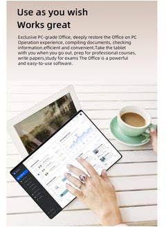 X - Prime 10.1-Inch HD AMOLED Display Slim Smart Tablet PC Dual SIM 5G Network Wifi Android Tablet 8GB RAM 256GB ROM Dual Camera Google Meet and Zoom Supported -Gray  - Image 3