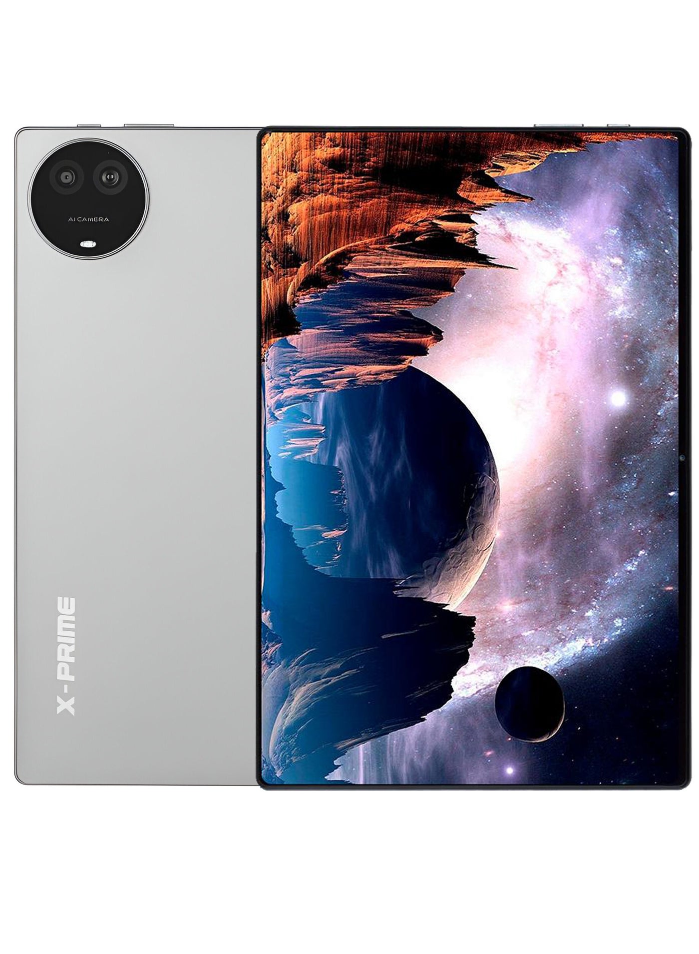 10.1-Inch HD AMOLED Display Slim Smart Tablet PC Dual SIM 5G Network Wifi Android Tablet 8GB RAM 256GB ROM Dual Camera Google Meet and Zoom Supported -Gray