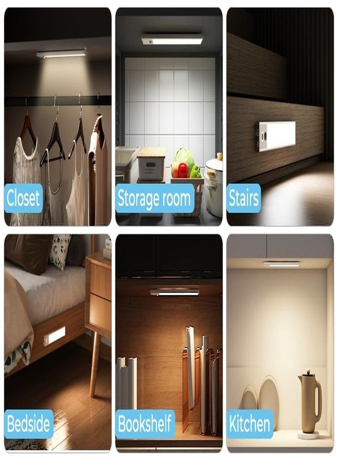Orgner Wireless Motion Sensor Under Cabinet LED Light USB Rechargeable 3 Color Options Sleek 20cm Size Ideal for Lighting Wardrobes Kitchens Stairs Cupboards Drawers and Home Interiors - Image 5