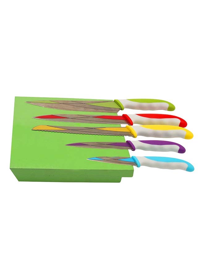 AAone Complete Kitchen Solution Polo 5 Pcsknife Set  + Wooden Magnat Holder Are 