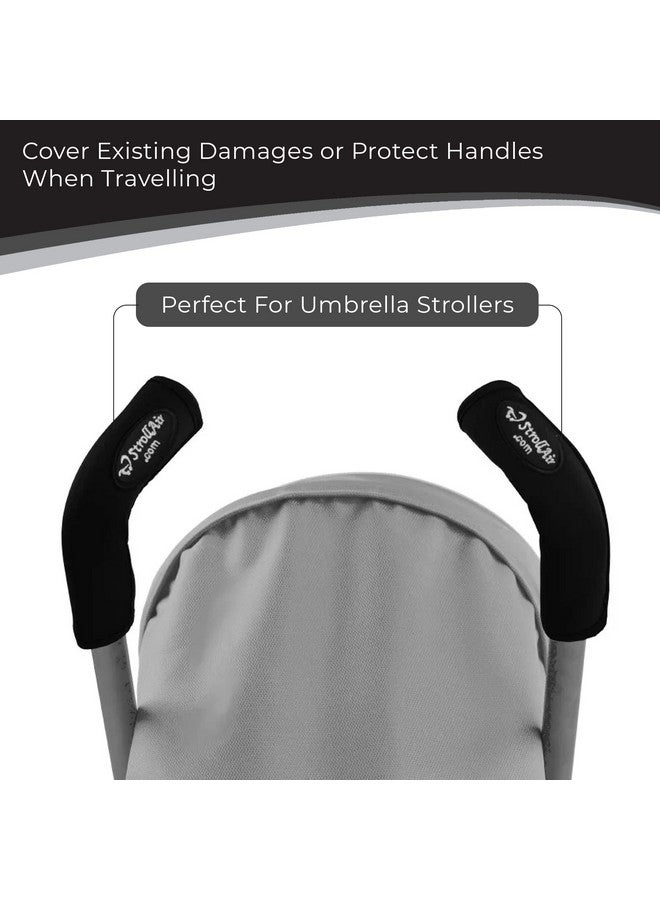 StrollAir Set of Two 9 inch Universal Handle Sleeve Covers, Black, 9" - Image 5
