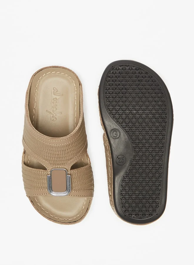 Al Waha Boys Textured Slip-On Arabic Sandals