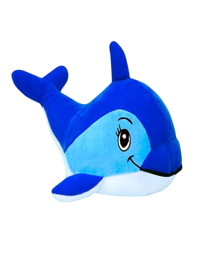 TechMax Solution Blue Dolphin Stuffed Animal Plush Toys Soft Lovely Stuff Dolls Plushes for Children Girls Gift Room Décor - Image 1