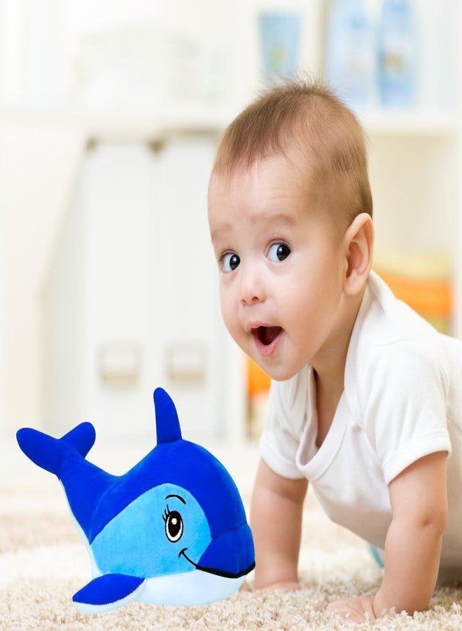 TechMax Solution Blue Dolphin Stuffed Animal Plush Toys Soft Lovely Stuff Dolls Plushes for Children Girls Gift Room Décor - Image 4