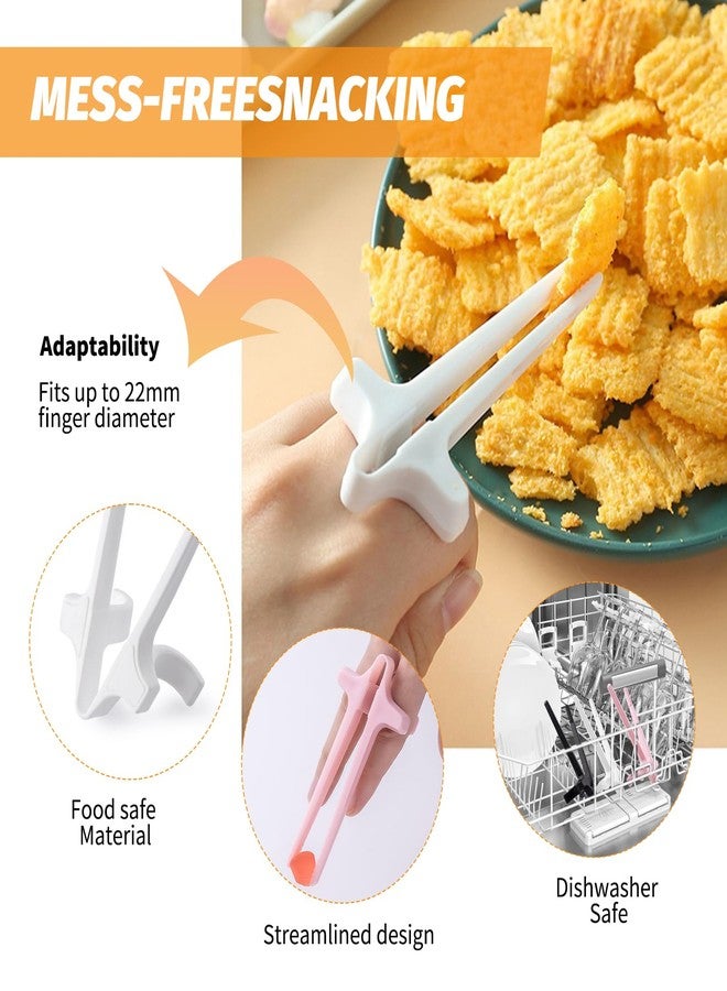 panthra Finger Chopsticks, 6PCS Finger Snack Chopsticks Finger Chopsticks for Gamers Food-Grade Materials,Ergonomic Design Stable and Not Easy to Fall Off Convenient and Not Dirty Hands - Image 2