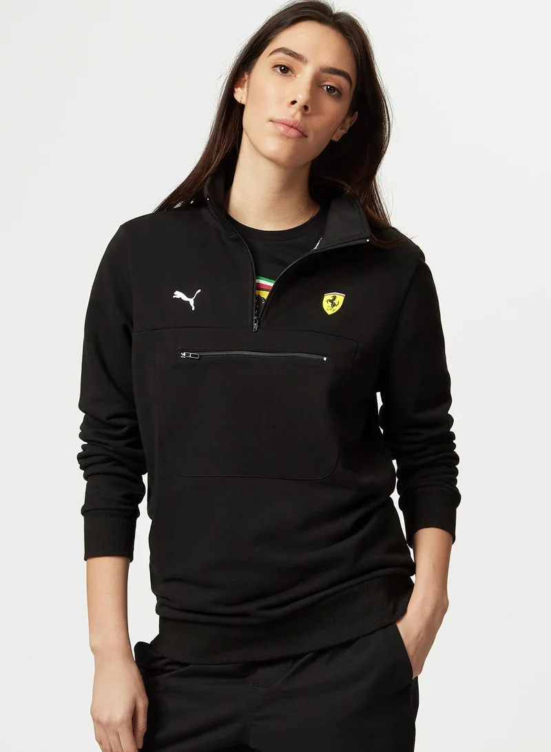 Scuderia Ferrari Scuderia Ferrari F1 Logo 1/4 Zip Sweater