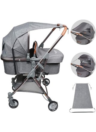 Sun Shade Cover And Sleep Shade For Baby Stroller And Joggers Delfino Toddler Awning Anti Uv Protection Umbrella And Universal With Adjustable Strap Blocks The Sun's Rays Dark Gray - pzsku/Z50665A997EEA73A3BC06Z/45/_/1705564646/8cce5113-4a88-4e0c-bab0-193132f40da2
