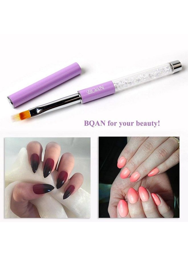 BQAN 1Pcs Nail Ombre Brush Nail Art Gradient Painting Brush With Rhinestone Handle For Nail Design For Gel Nails - Image 5