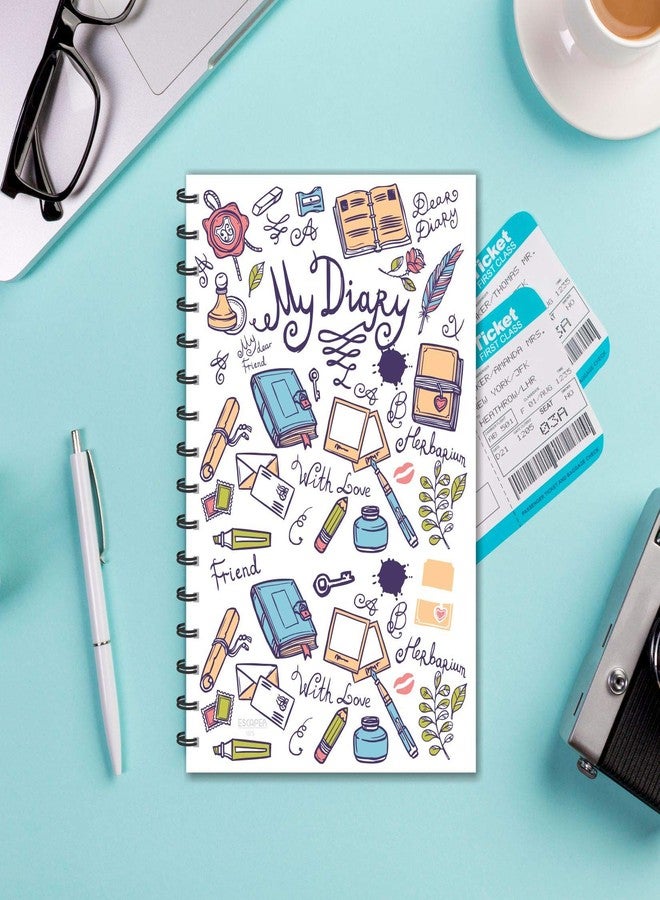 ESCAPER My Notebook White Designer Notebook | Ruled Notebook A5 Size 5.5 x 8.5 inch | Personal Notebook | Personal Notebook | Diary for Gift | Office Diary - Image 5