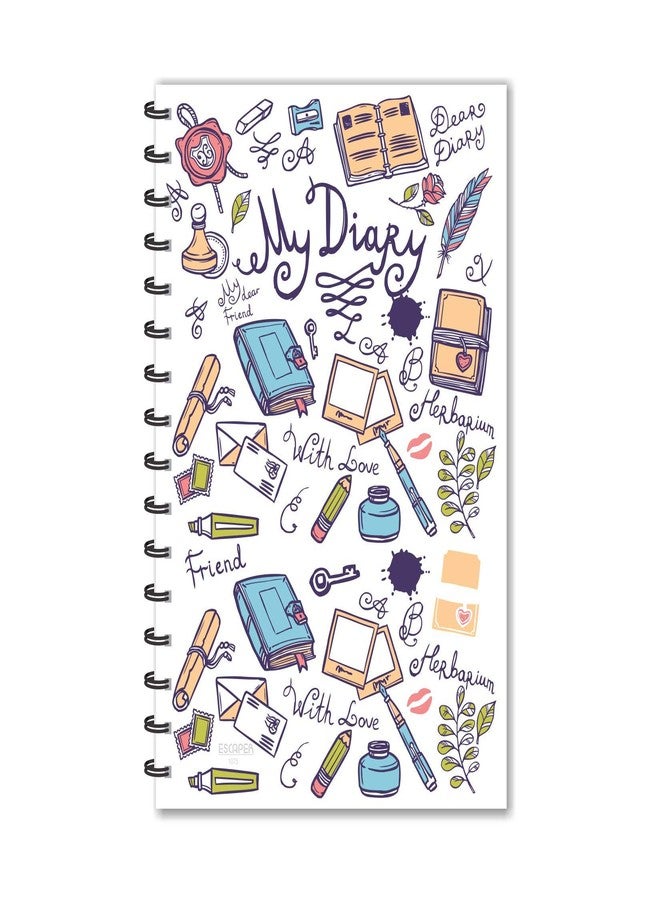 ESCAPER My Notebook White Designer Notebook | Ruled Notebook A5 Size 5.5 x 8.5 inch | Personal Notebook | Personal Notebook | Diary for Gift | Office Diary - Image 1