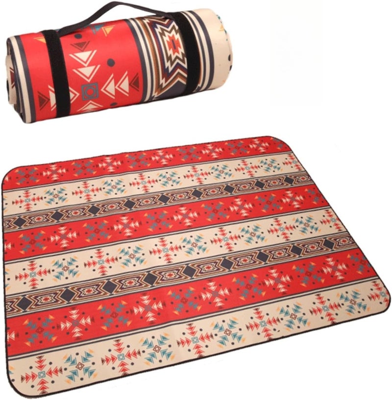 POSICHE Beach Blanket Extra Large Waterproof Picnic Mat for Camping, Hiking, Outdoor - Sand Proof, Thickened, Moisture-proof Floor Mat (Red) - Image 1