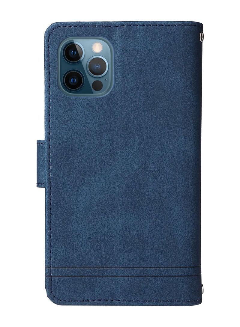 Suteni Flip Cover Leather Hidden Card Slots Phone Case for iPhone - Image 2