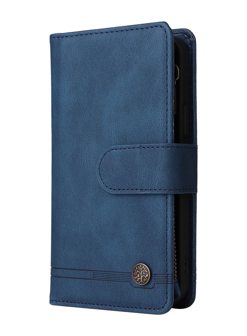 Suteni Flip Cover Leather Hidden Card Slots Phone Case for iPhone - Image 1