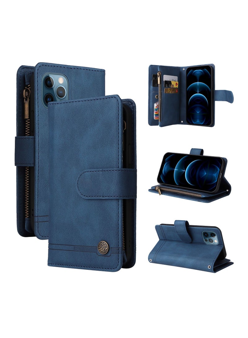 Suteni Flip Cover Leather Hidden Card Slots Phone Case for iPhone - Image 3