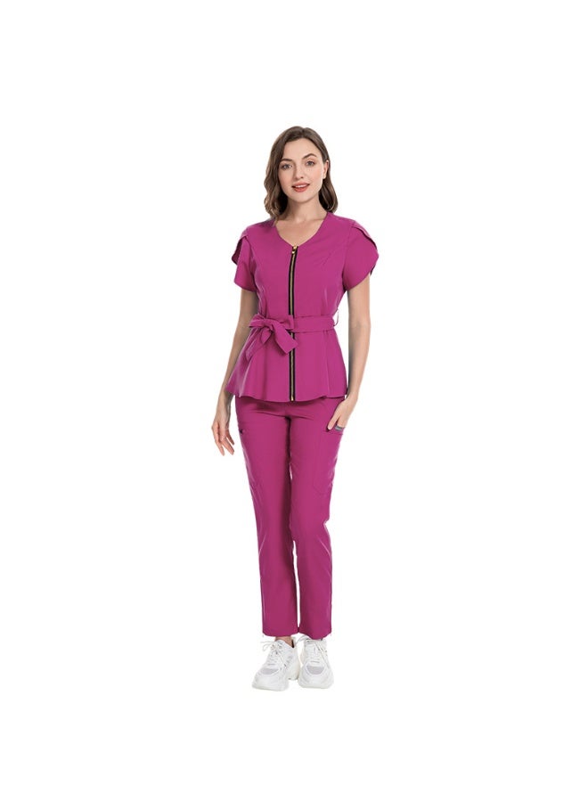 NIBEMINENT Slim Fit Beauty Salon Workwear Medical Scrubs Uniform Women Scrub Set Nursing Accessories Hospital Dental Clinic Surgery Uniform - Image 1