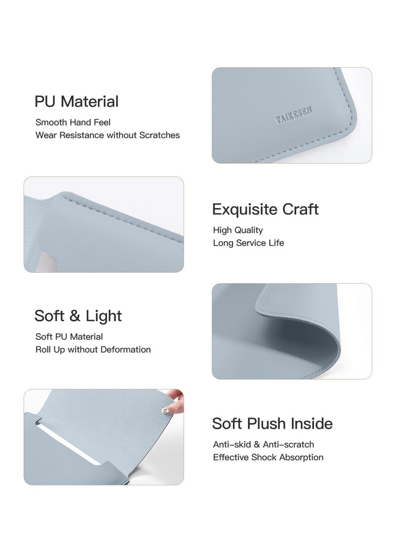 Excefore Laptop Sleeve Bag, Protective Laptop Sleeve Compatible with MacBook 12 inch, Polyester Vertical Case with Pocket, PU Bag with Small Case, Blue - Image 2