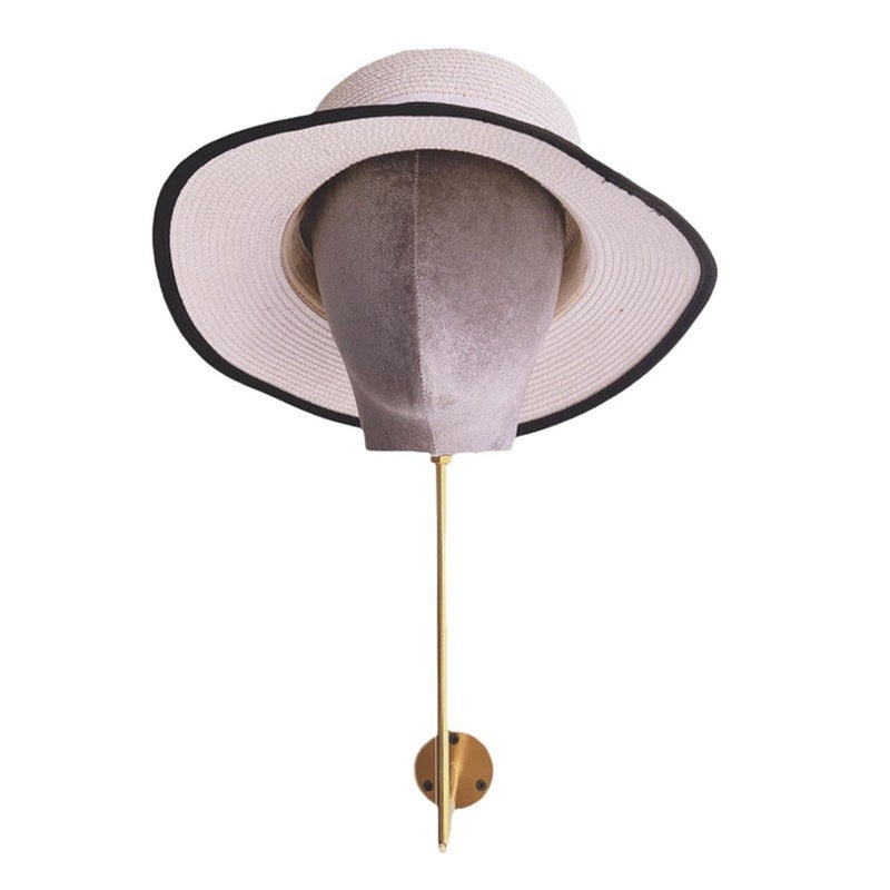 Wig Display Stand Wall Mounted Mannequin Head for Hats Headdress Scarves - Image 4