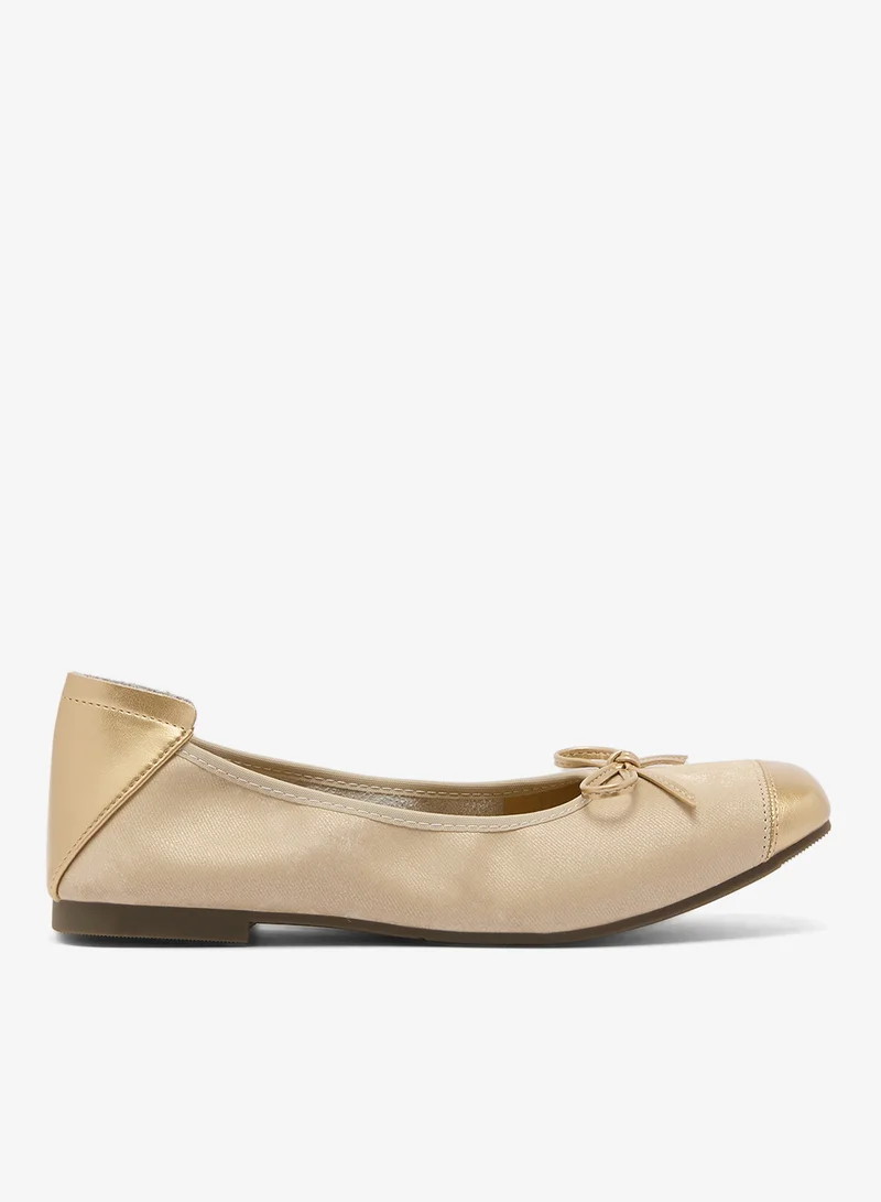 جينجر Two Tone Gold Ballet Flats