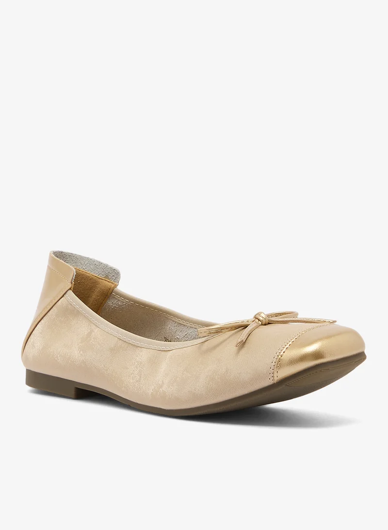 جينجر Two Tone Gold Ballet Flats