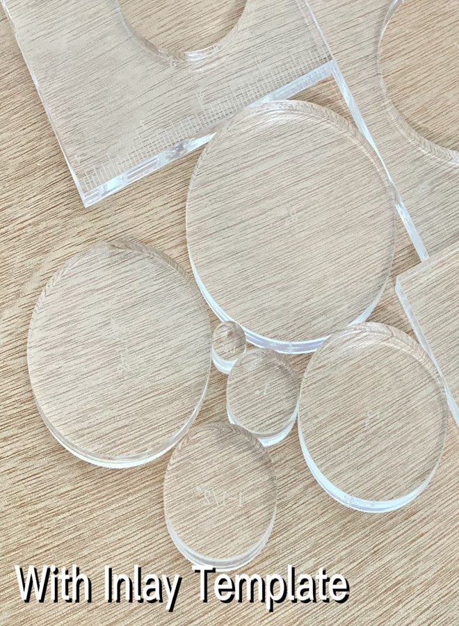 Monliful Pack of 4 Circle Inlay Template Set Router Templates for Woodworking,Router Jig Templates Decorative Templates - Image 2