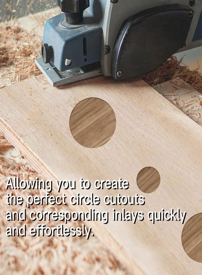 Monliful Pack of 4 Circle Inlay Template Set Router Templates for Woodworking,Router Jig Templates Decorative Templates - Image 5