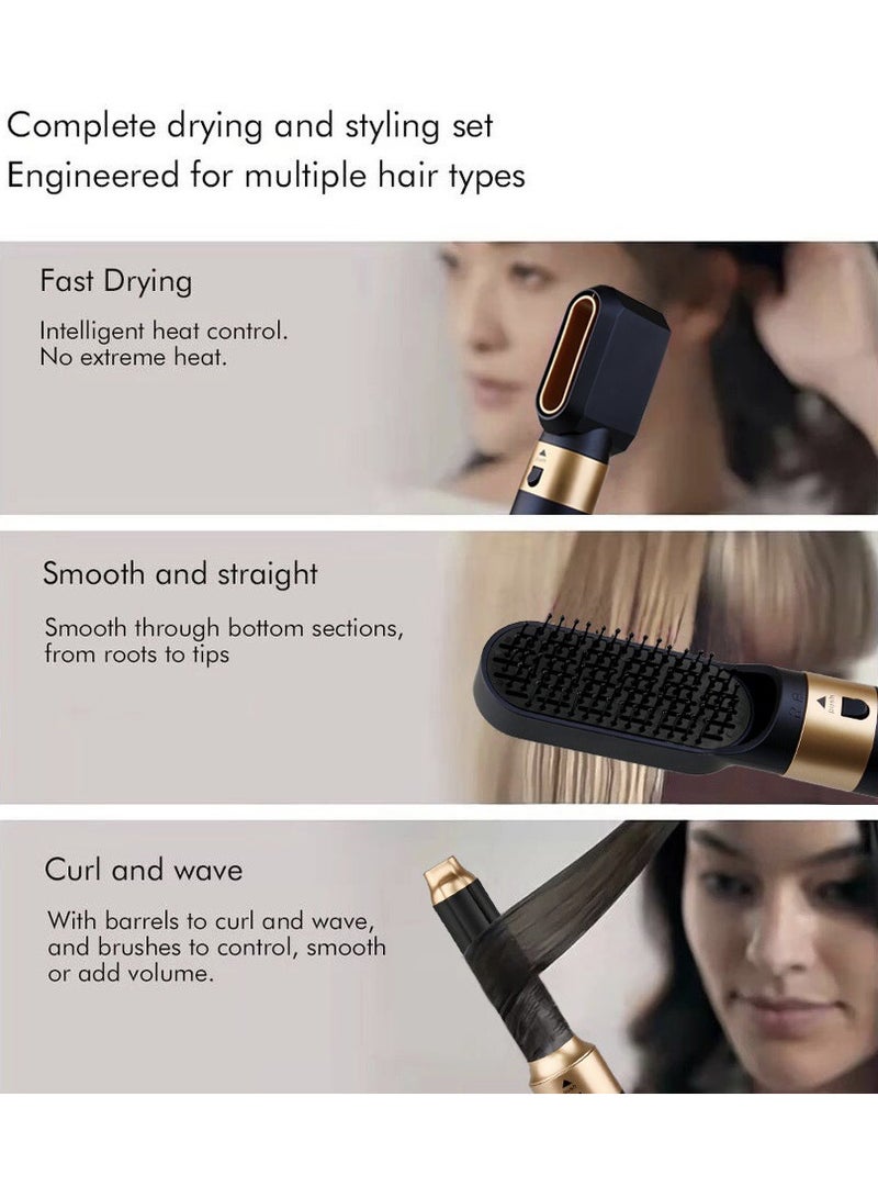 Joshberg 6 in 1 Hair Dryer Brush & Curling Iron Set, Hot Air Styler Hair Curler for Fast Drying, Smoothing & Volumizing, No Heat Damage - Image 4