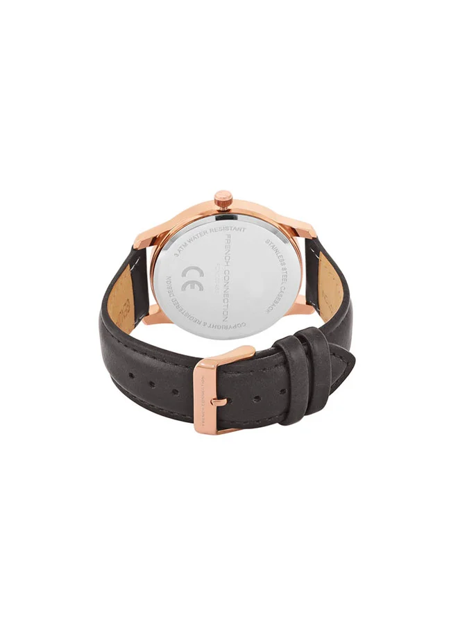 French Connection 43mm Men's Quartz Watch with Grey Dial