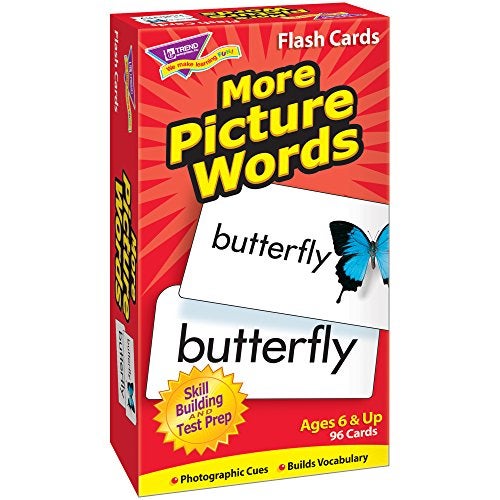 Trend Enterprises: More Picture Words Skill Drill Flash Cards, Great for Skill Building and Test Prep, Photo Cues, Builds Vocabulary, 96 Cards Included, for Ages 6 and Up - Image 1