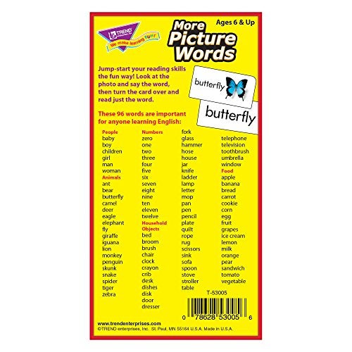 Trend Enterprises: More Picture Words Skill Drill Flash Cards, Great for Skill Building and Test Prep, Photo Cues, Builds Vocabulary, 96 Cards Included, for Ages 6 and Up - Image 5