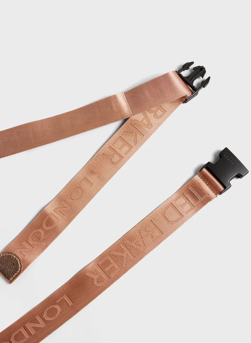 Ted Baker Travel Webbing Luggage Strap And Tag