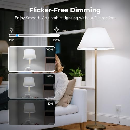 GvvooHome Dimmable Edison Bulbs, 4000K Daylight White, 6W Equivalent to 60 watt E26 LED Bulb, ST58 Vintage Light Bulbs, 600LM, 90+ CRI, E26 Base, Clear Glass, 6 Pack - Image 4