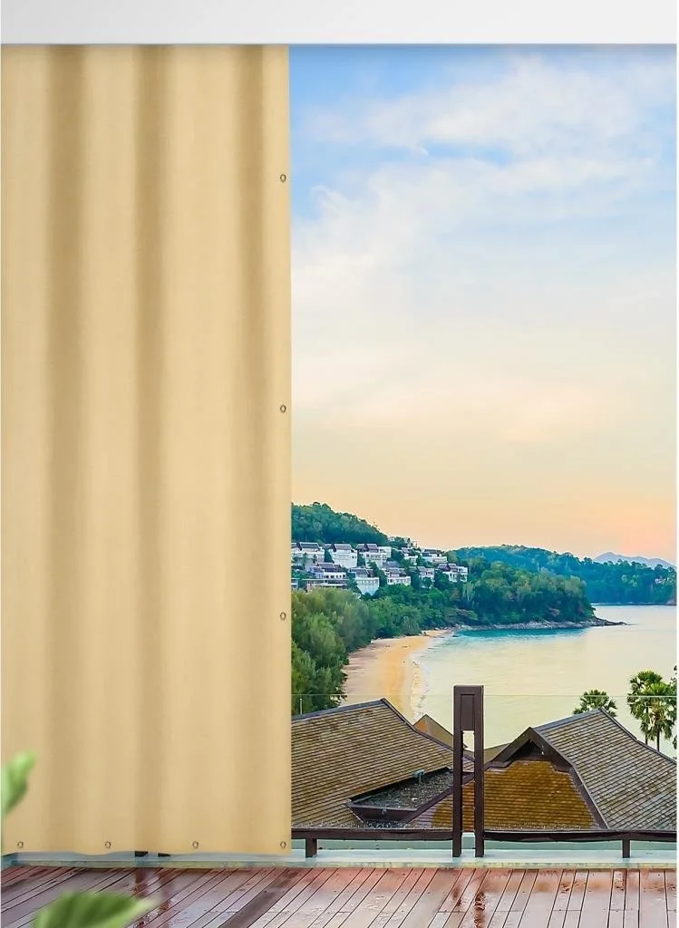 Altın Pamuk Gold Cotton Enxboy Optional Eyelet Balcony Curtain Canvas Cream