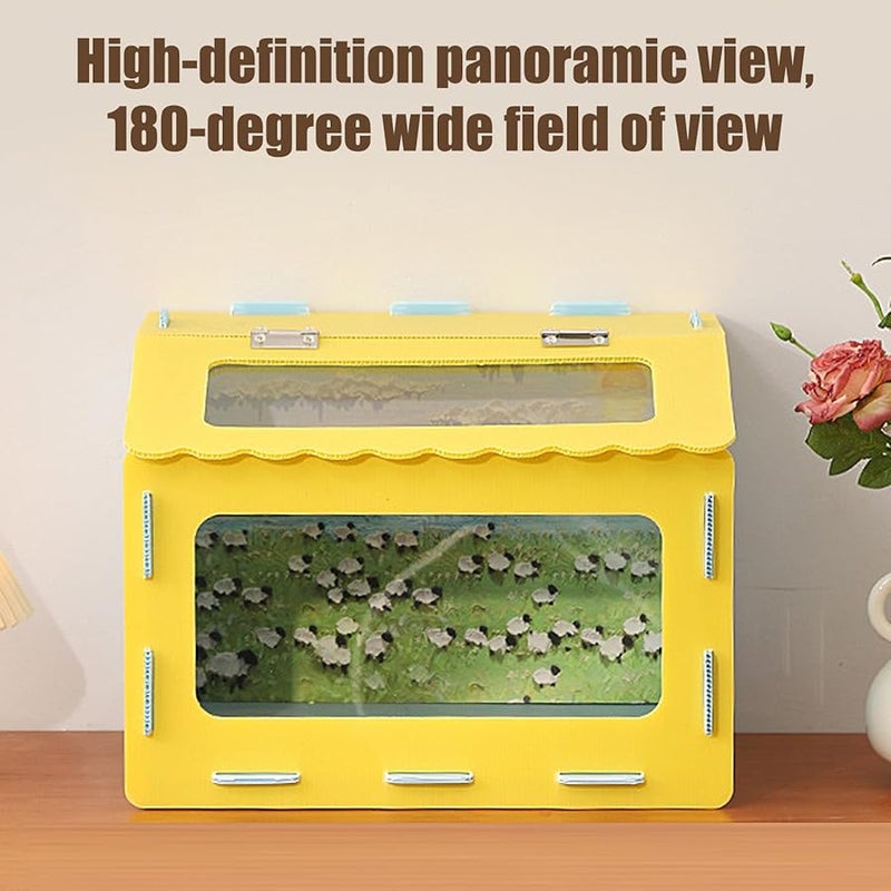 حاوية الزواحف الكبيرة 15.74 × 11.81 × 11.81 بوصة، خزان ذو رؤية واضحة للثعابين والهامستر والقنافذ والضفادع - Image 5