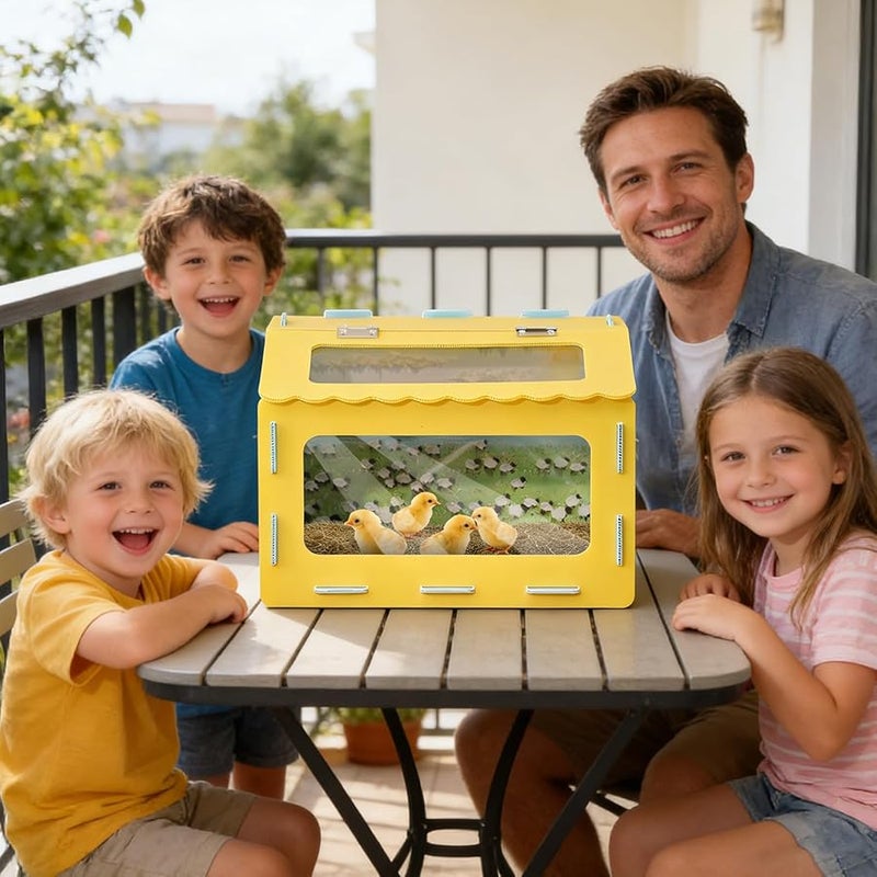 حاوية الزواحف الكبيرة 15.74 × 11.81 × 11.81 بوصة، خزان ذو رؤية واضحة للثعابين والهامستر والقنافذ والضفادع - Image 3