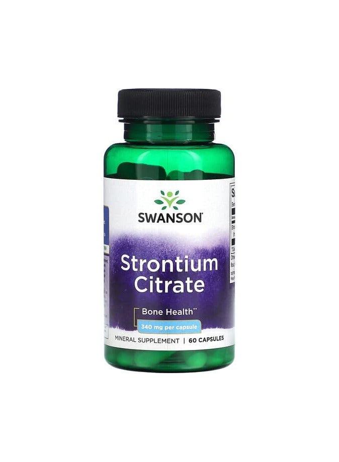Strontium Citrate, 340 mg, 60 Capsules