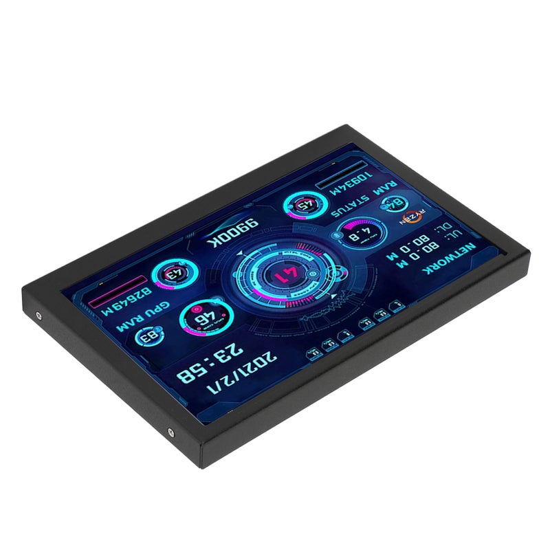مراقبي بيانات معالجات الحواسيب (CPU) شاشة IPS 5 بوصات من نوع USB C (TYPE C) عرض درجات الحرارة مراقبي بيانات معالجات الحواسيب (CPU) ووحدات المعالجة الرسومية (GPU) والذاكرة العشوائية (RAM) - Image 1