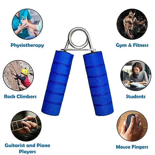 AMIFIT Premium Hand Grip Strengthener with Foam Handle, Hand Gripper for Men & Women for Gym Workout Hand Exercise Equipment to Use in Home for Forearm Exercise (Blue) - Image 5