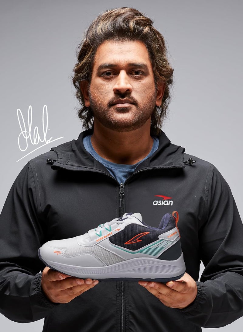 أسيان أحذية رياضية بيضاء وبرتقالية للرجال والأولاد - Image 2