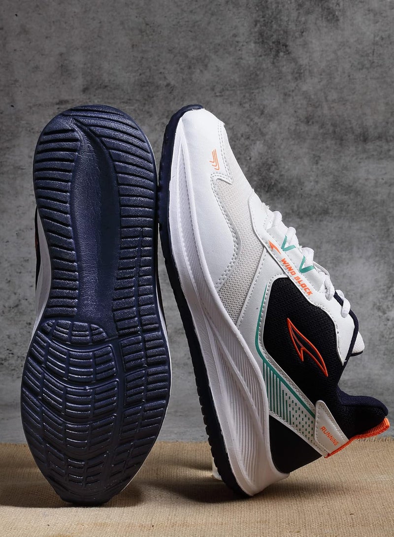 أسيان أحذية رياضية بيضاء وبرتقالية للرجال والأولاد - Image 3