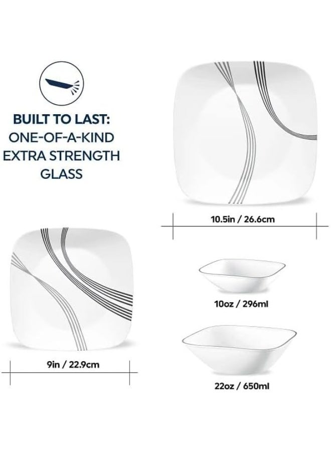 Corelle Urban Arc 16pc, Chip & Break Resistant Dinnerware Set, Service for 4 - Image 4