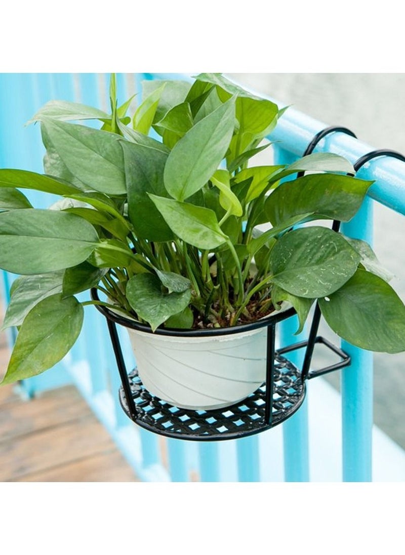 Generic - Over The Rail Flower Pot Holder for Railings Planter Iron Fence Planters Hanging Planter Pot Container - Image 1
