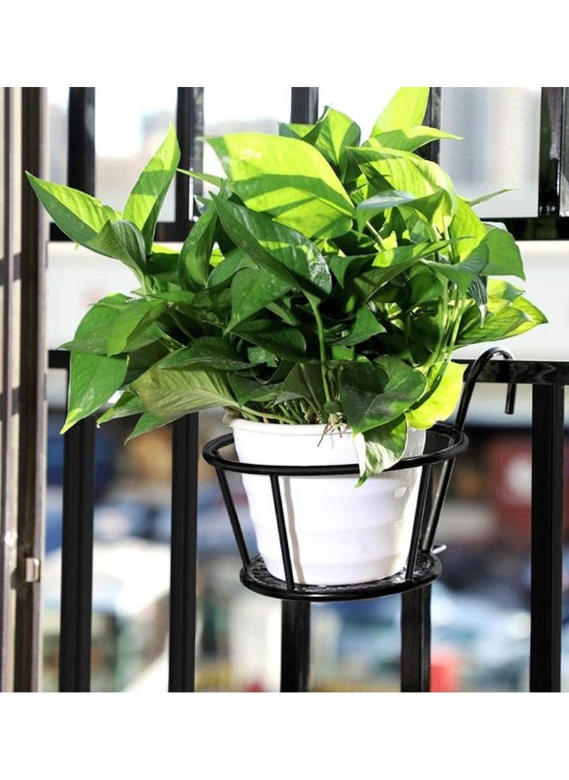 Generic - Over The Rail Flower Pot Holder for Railings Planter Iron Fence Planters Hanging Planter Pot Container - Image 1