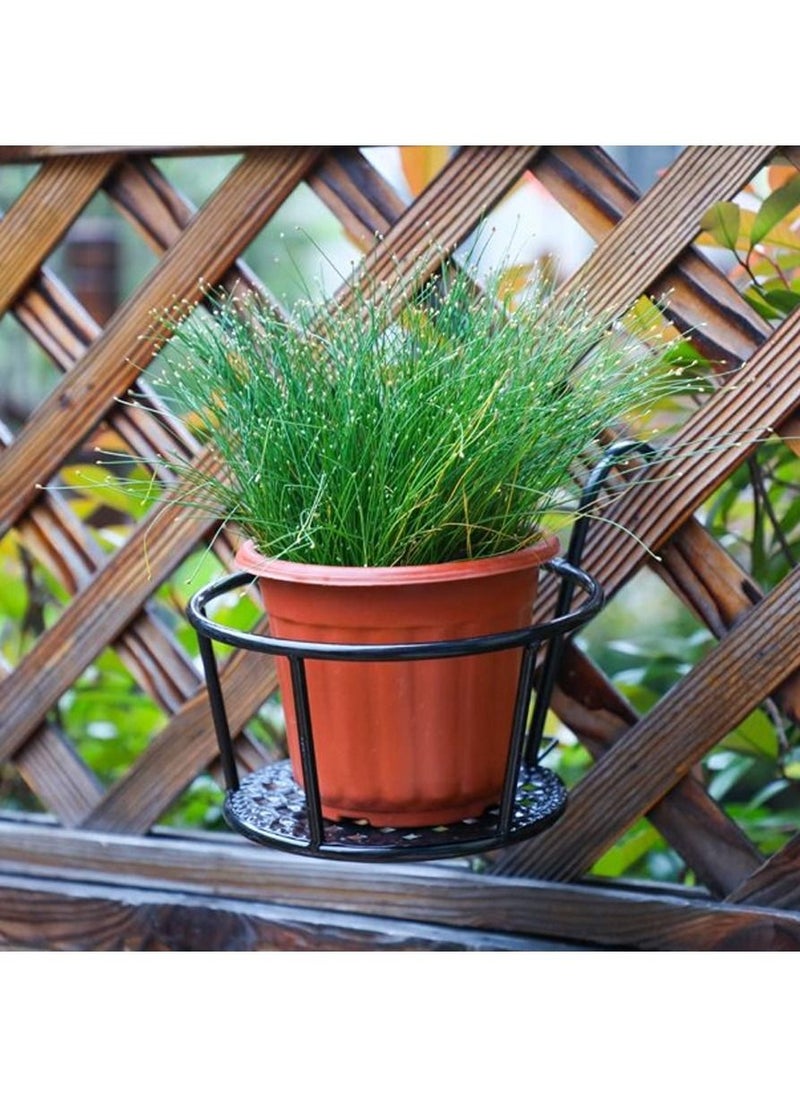 Generic - Over The Rail Flower Pot Holder for Railings Planter Iron Fence Planters Hanging Planter Pot Container - Image 1