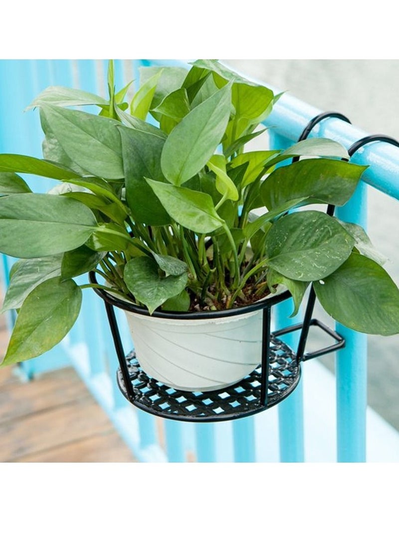 Generic - Over The Rail Flower Pot Holder for Railings Planter Iron Fence Planters Hanging Planter Pot Container - Image 1