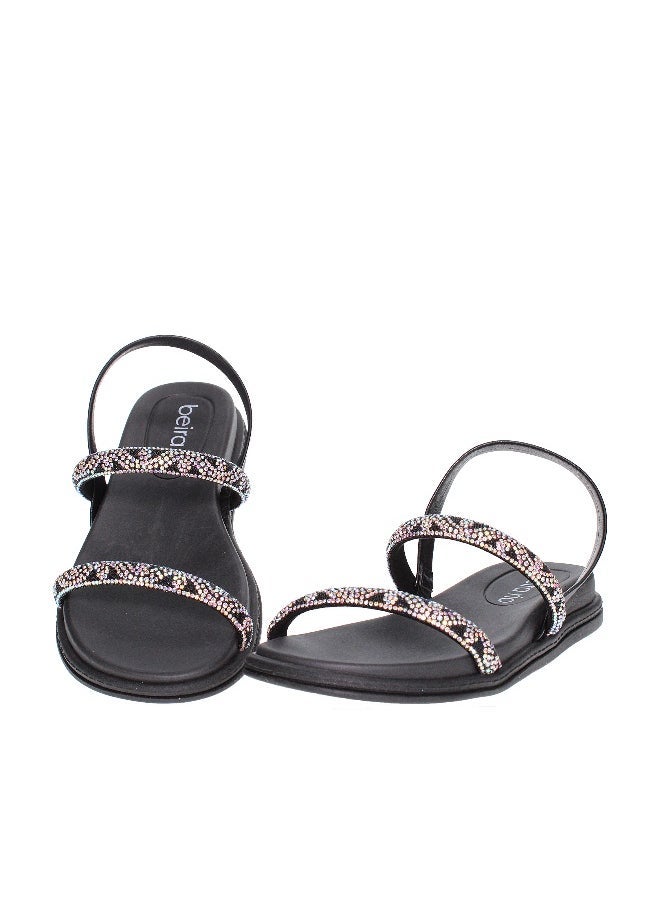 Beira Rio Beira Rio Ladies Flat Sandals Black | Made In Brazil  - Image 4