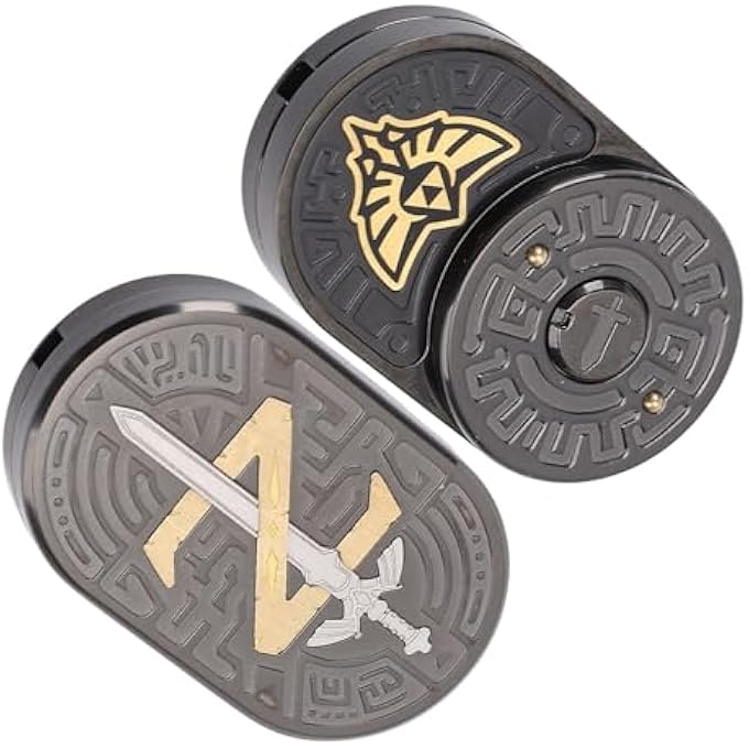 Masyrt Sword and Stainless Steel Push Slider 2pcs,Stainless Steel Brass Fingertip Haptic Sliders Rotation Relaxing Metal Slider Toy for Adult Anxiety Relief Travel and Office Work, #011 - Image 4