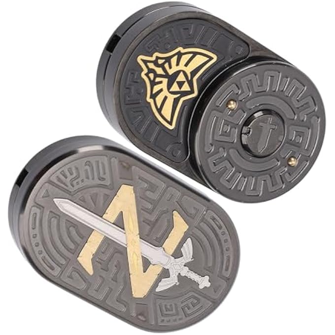 Masyrt Sword and Stainless Steel Push Slider 2pcs,Stainless Steel Brass Fingertip Haptic Sliders Rotation Relaxing Metal Slider Toy for Adult Anxiety Relief Travel and Office Work, #011 - Image 2