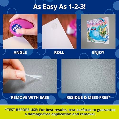 Glue Dots .375" Poster Dot Disposable Dispenser - 200 Clear Dots - Image 3